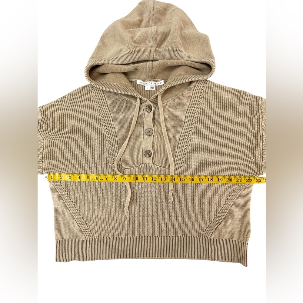 Veronica Beard‎ | Ursina Sweater Hoodie | Beige | Medium - Picture 3 of 6